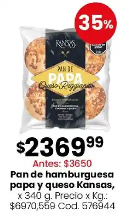 Coto Kansas pan de hamburguesa papa y queso oferta