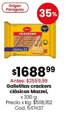 Coto Mazzei galletitas crackers clásicas oferta