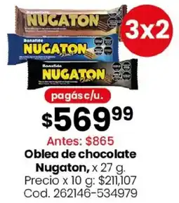 Coto Nugaton oblea de chocolate oferta