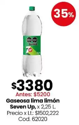 Coto Seven up gaseosa lima limón oferta