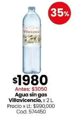 Coto Villavicencio agua sin gas oferta