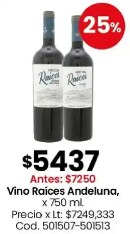 Coto Raíces andeluna vino oferta