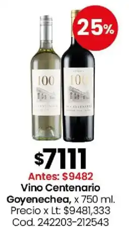 Coto Goyenechea vino centenario oferta