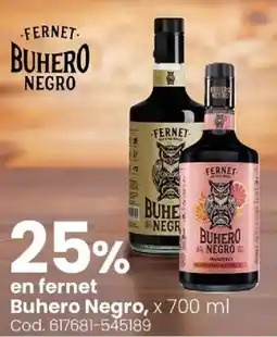 Coto Buhero negro en fernet oferta