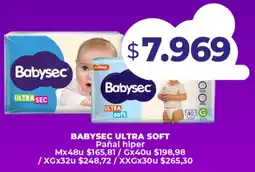 Supermayorista Vital Babysec ultra soft pañal hiper oferta