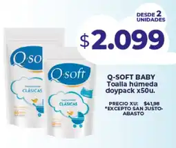 Supermayorista Vital Q-soft baby toalla húmeda doypack oferta