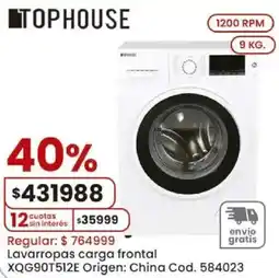 Coto Tophouse lavarropas carga frontal oferta