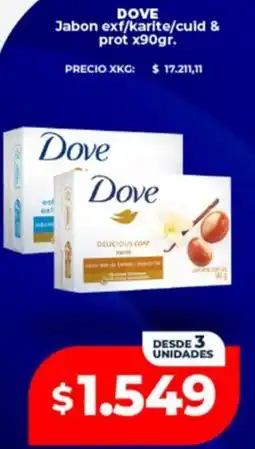 Supermayorista Vital Dove jabon exf/karite/cuid & prot oferta