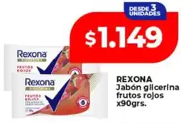 Supermayorista Vital Rexona jabón glicerina frutos rojos oferta