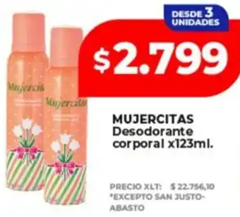 Supermayorista Vital Mujercitas desodorante corporal oferta