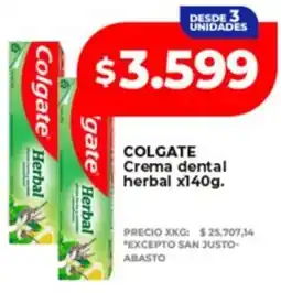 Supermayorista Vital Colgate crema dental herbal oferta
