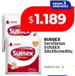 Supermayorista Vital Sussex servilletas oferta