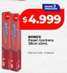 Supermayorista Vital Bonux papel manteca oferta
