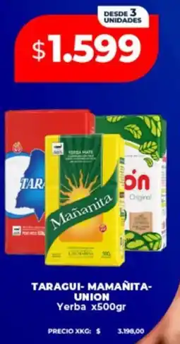 Supermayorista Vital Taragui- mamañita- union yerba oferta