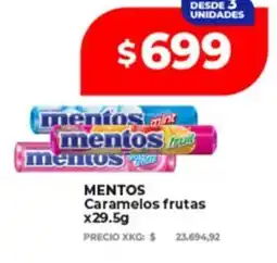 Supermayorista Vital Mentos caramelos frutas oferta