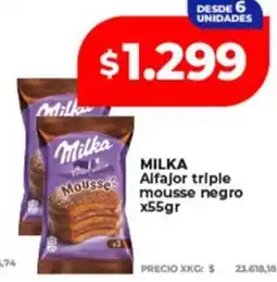 Supermayorista Vital Milka alfajor triple mousse negro oferta