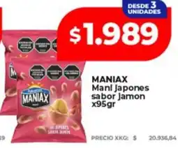 Supermayorista Vital Maniax mani japones sabor jamon oferta