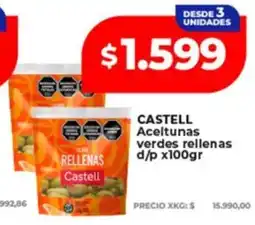 Supermayorista Vital Castell aceitunas verdes rellenas d/p oferta