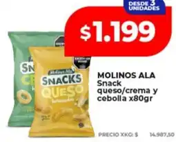 Supermayorista Vital Molinos ala snack queso/crema y cebolla oferta