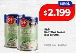 Supermayorista Vital S&P palmitos trozos lata oferta