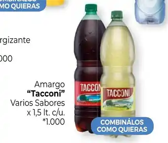 Tacconi Amargo varios sabores x 1,5lt. c/u.
