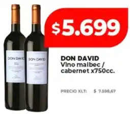 Supermayorista Vital Don david vino malbec / cabernet oferta