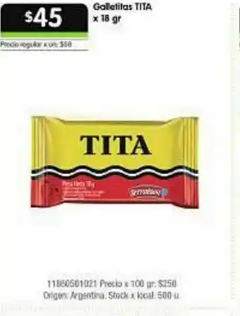 Galletas tita x 18 gr