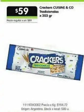 Jumbo Crakers cuisine & co oferta