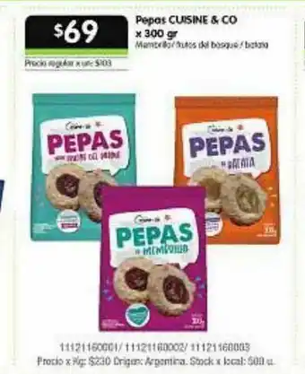 Jumbo Pepas cuisine & co oferta