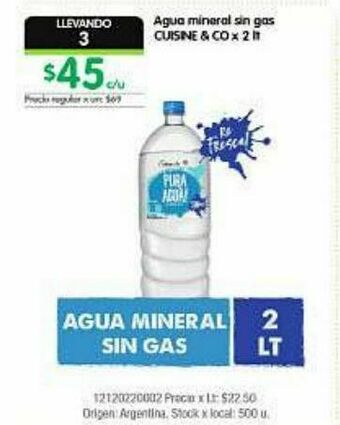 Jumbo Agua cuisine & co oferta