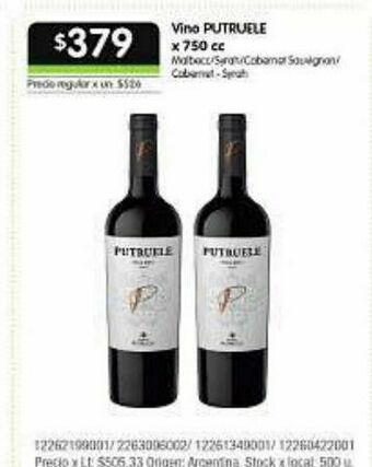 Jumbo Vino putruele oferta