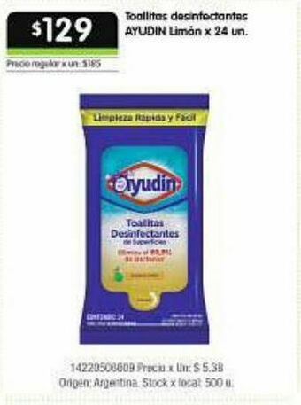 Jumbo Toallitas ayudin oferta