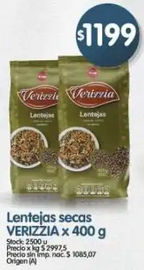 Supermercados Buenos Días Verizzia lentejas secas oferta