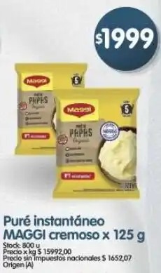 Supermercados Buenos Días Maggi puré instantáneo cremoso oferta