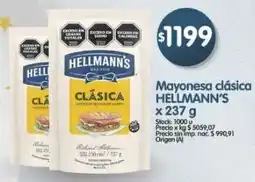 Supermercados Buenos Días Hellmann's mayonesa clásica oferta