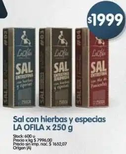 Supermercados Buenos Días La ofila sal con hierbas y especias oferta