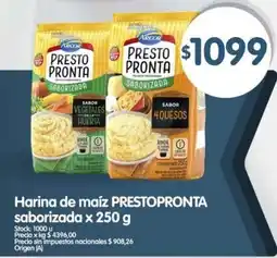 Supermercados Buenos Días Prestopronta harina de maíz saborizada oferta