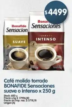 Supermercados Buenos Días Bonafide café molido torrado sensaciones suave o intenso oferta