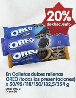 Supermercados Buenos Días Oreo en galletas dulces rellenas oferta