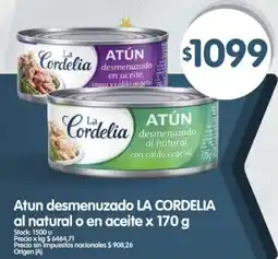 Supermercados Buenos Días La cordelia atun desmenuzado al natural o en aceite oferta