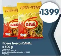 Supermercados Buenos Días Danal fideos frescos oferta