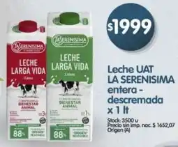 Supermercados Buenos Días La serenisima leche uat entera - descremada oferta