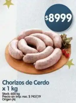 Supermercados Buenos Días Chorizos de cerdo oferta