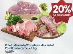 Supermercados Buenos Días Paleta de cerdo/costeletas de cerdo/ costillas de cerdo oferta