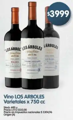 Supermercados Buenos Días Los arboles vino varietales oferta