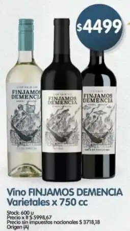 Supermercados Buenos Días Finjamos demencia vino varietales oferta