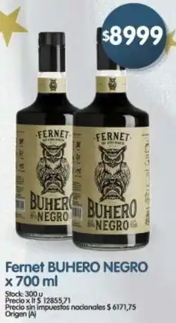 Supermercados Buenos Días Buhero negro fernet oferta
