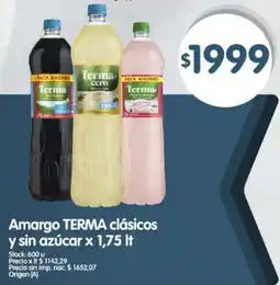 Supermercados Buenos Días Terma amargo clásicos y sin azúcar oferta