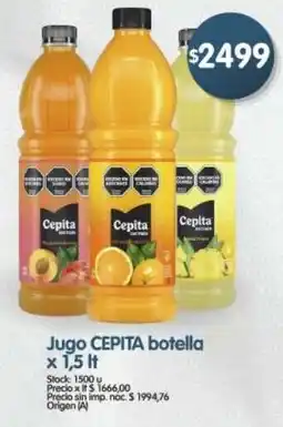 Supermercados Buenos Días Cepita jugo botella oferta