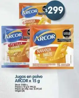 Supermercados Buenos Días Arcor jugos en polvo oferta
